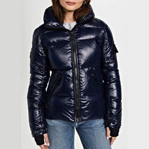 SAM. Shiny Midnight Blue Puffer Jacket